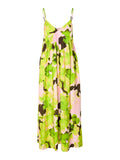 Selected Femme Helinda Aop Ankle Strap Dress B - Lime Green Aop