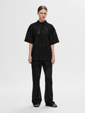 Karola 2/4 Oversize Lace Shirt B - Svart