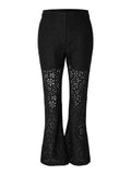 Karola Hw Flared Lace Pant B - Black