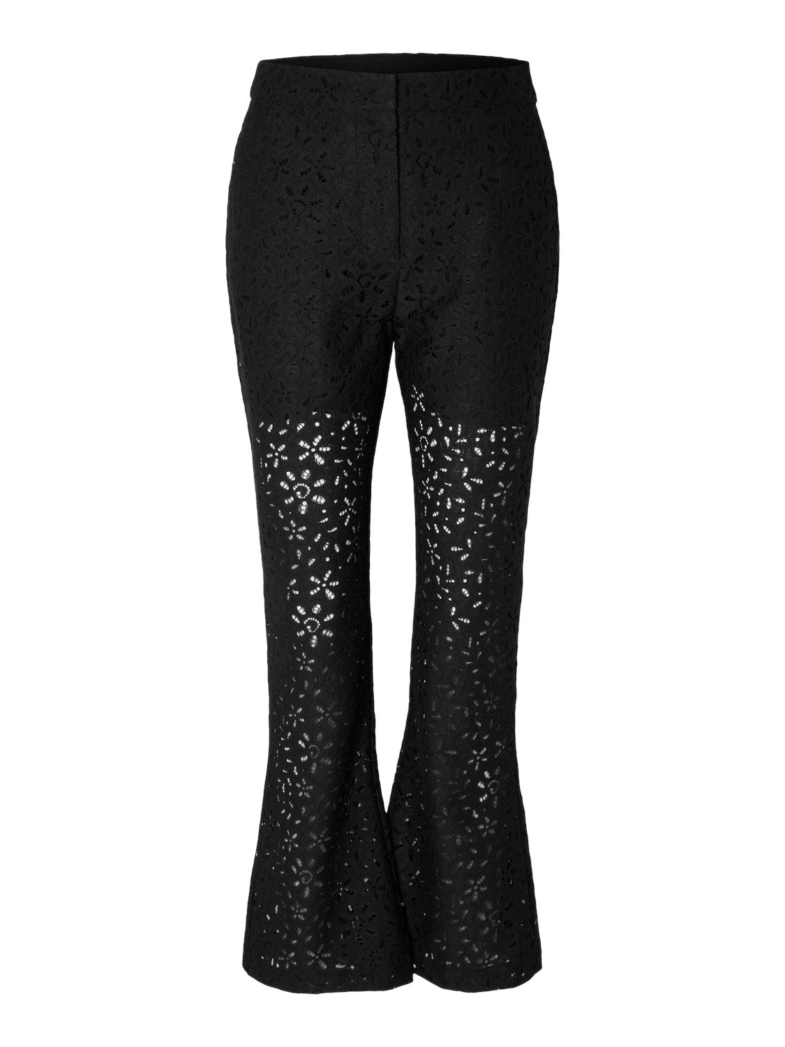 Karola Hw Flared Lace Pant B - Black