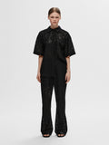 Karola Hw Flared Lace Pant B - Black