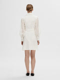 Anelli Ls Short Wrap Dress B - Snow White