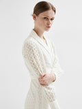 Anelli Ls Short Wrap Dress B - Snow White