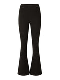 Karo Flared Knit Pants Ex - Black