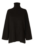 Karo Ls Long Knit Roll Neck - Black