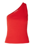 Anna One Shoulder Top - Flame Scarlet