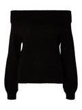 Lulu Off Shoulder Knit - Black