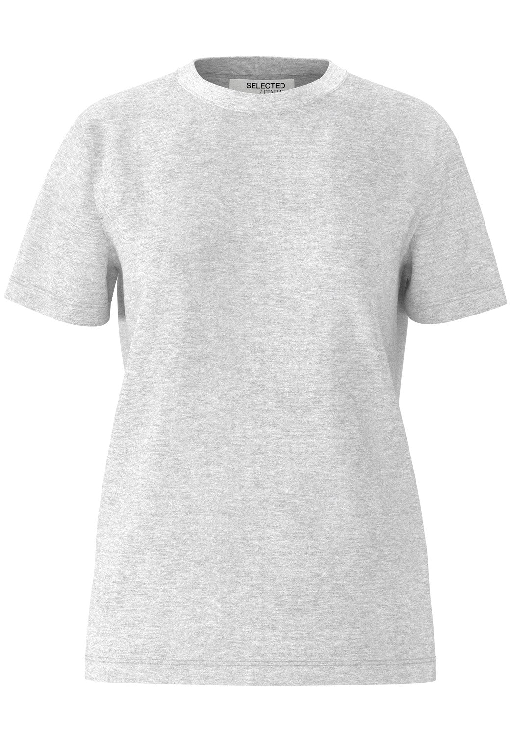 Myessential Ss O-Neck Tee - Ljusgrå Melange