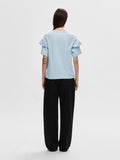 Selected Femme Rylie SS Florence Tee - Cashmere Blue