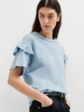 Selected Femme Rylie SS Florence Tee - Cashmere Blue
