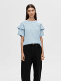 Selected Femme Rylie SS Florence Tee - Cashmere Blue