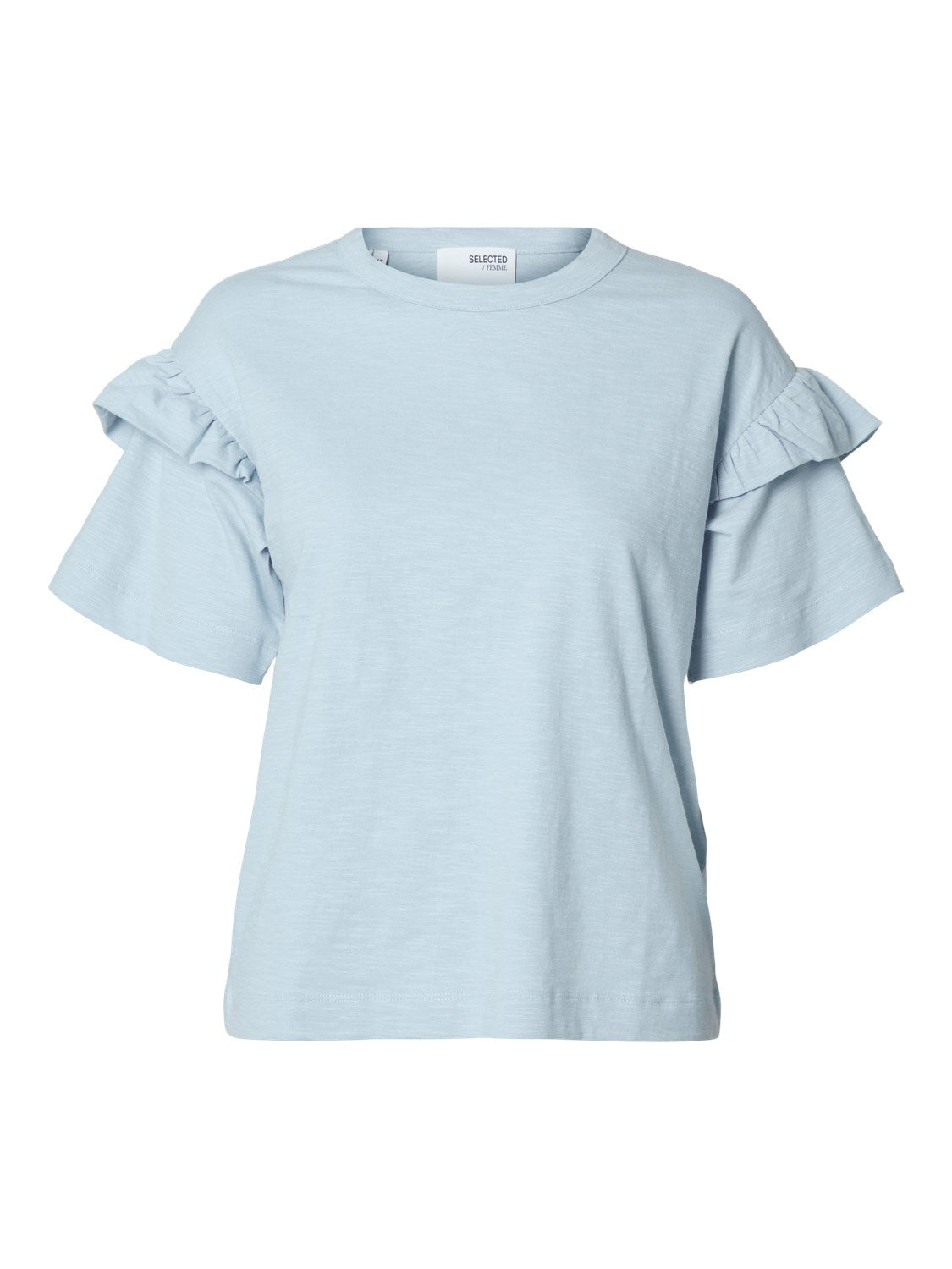 Selected Femme Rylie SS Florence Tee - Cashmere Blue