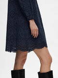 Tatiana Ls Short Embr Dress - Dark Sapphire