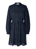 Tatiana Ls Short Embr Dress - Dark Sapphire