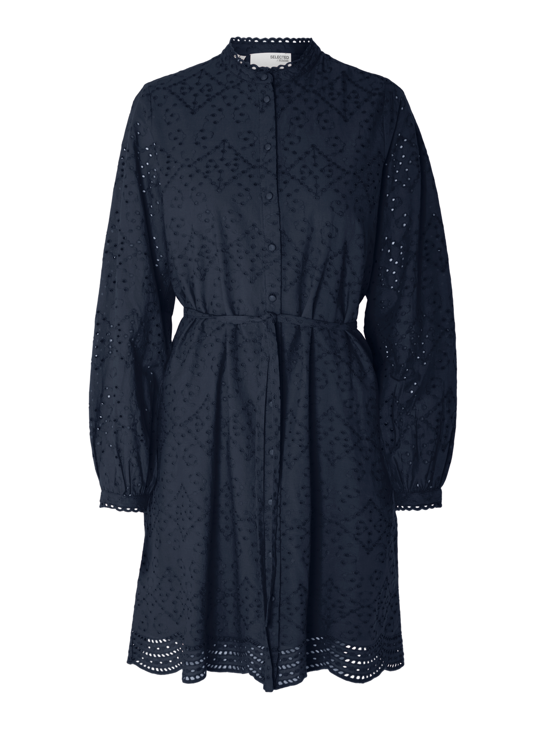 Tatiana Ls Short Embr Dress - Dark Sapphire
