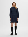 Tatiana Ls Short Embr Dress - Dark Sapphire