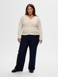 Agny Ls Knit Cardigan - Birch