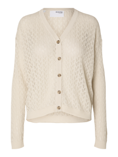 Agny Ls Knit Cardigan - Birch