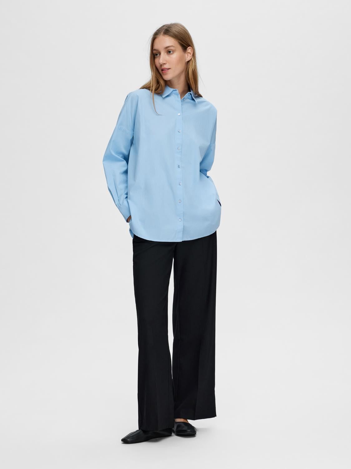 Dina-Sanni LS Skjorta - Cashmere Blue