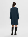 Viva Ls Short V-Neck Dress - Dark Sapphire