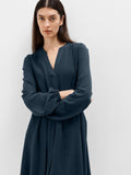 Viva Ls Short V-Neck Dress - Dark Sapphire