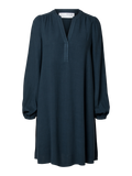 Viva Ls Short V-Neck Dress - Dark Sapphire