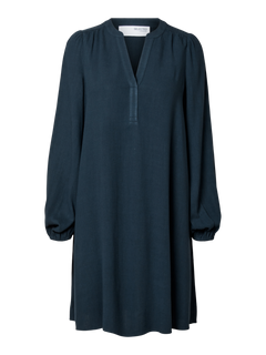 Viva Ls Short V-Neck Dress - Dark Sapphire
