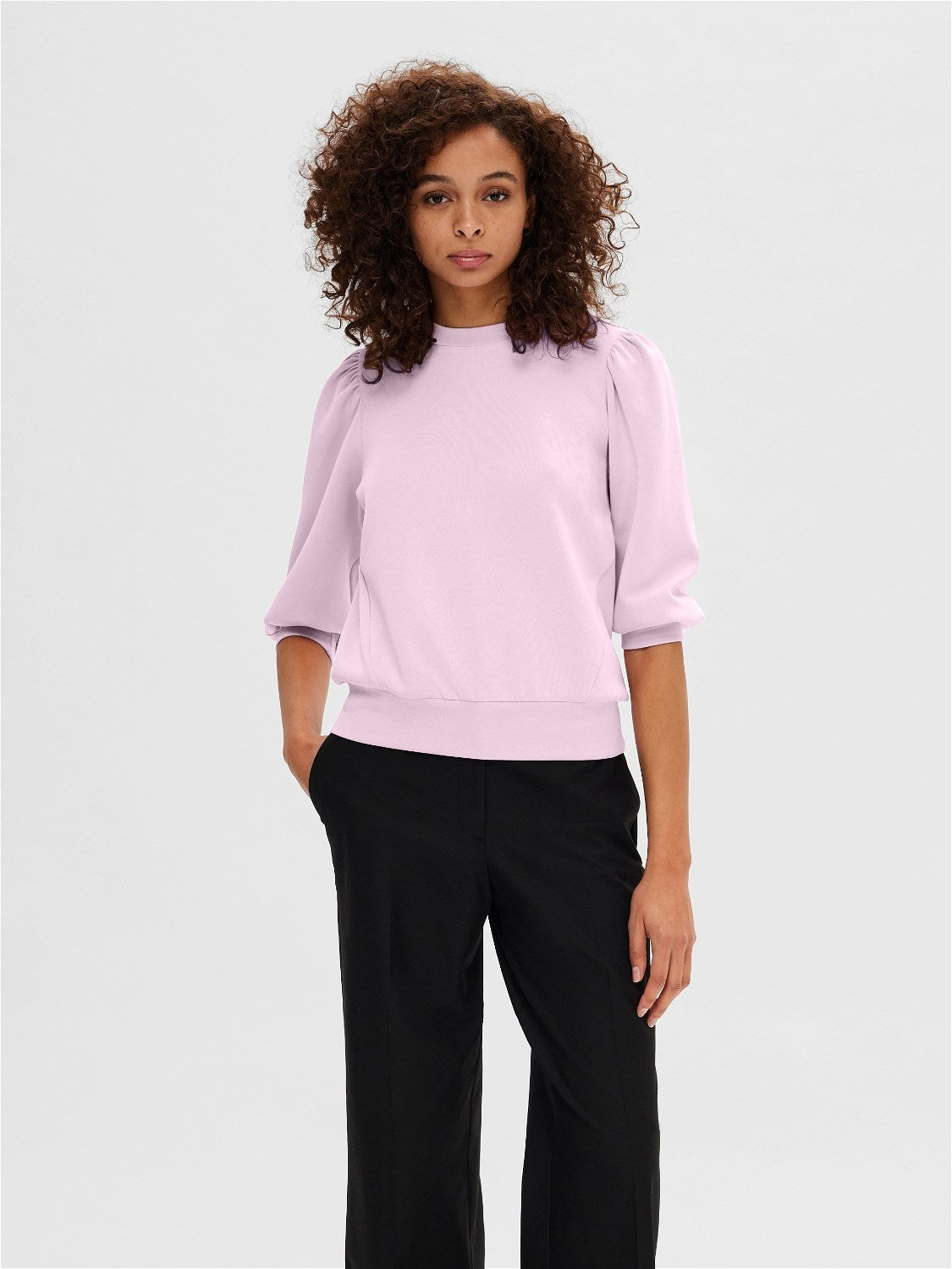 Tenny 3/4 Sweat Top - Cradle Pink