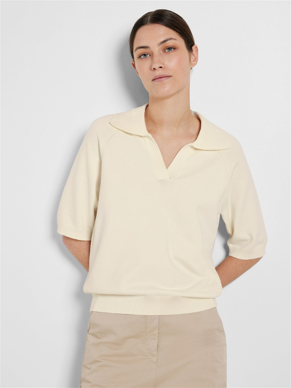 Helena 2/4 Collar Knit - Birch