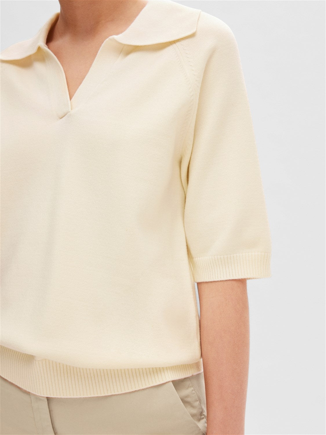 Helena 2/4 Collar Knit - Birch