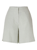 Vittoria Hw Wide Striped Shorts B - Snow White Grey Stripes