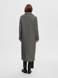 Victoria Wool Coat - Black Herringbone