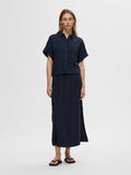 Viva Hw Ankle Skirt - Dark Sapphire