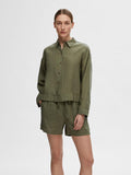 Linnie Ls Linen Shirt B - Olivine