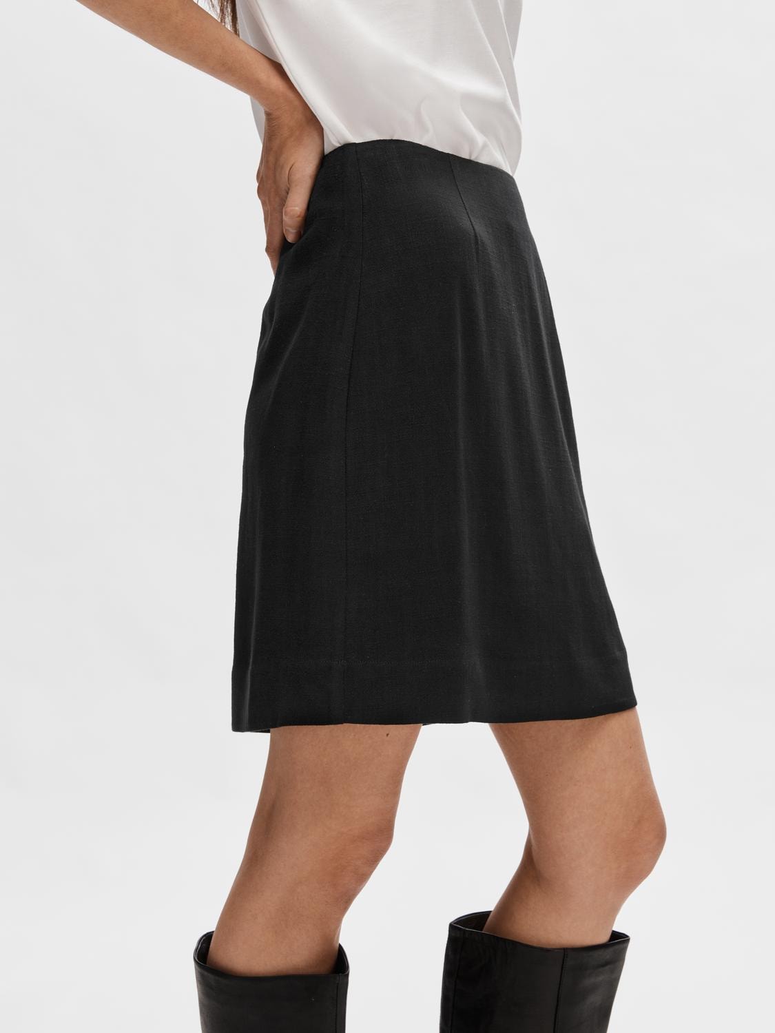 Viva Hw Short Skirt - Svart
