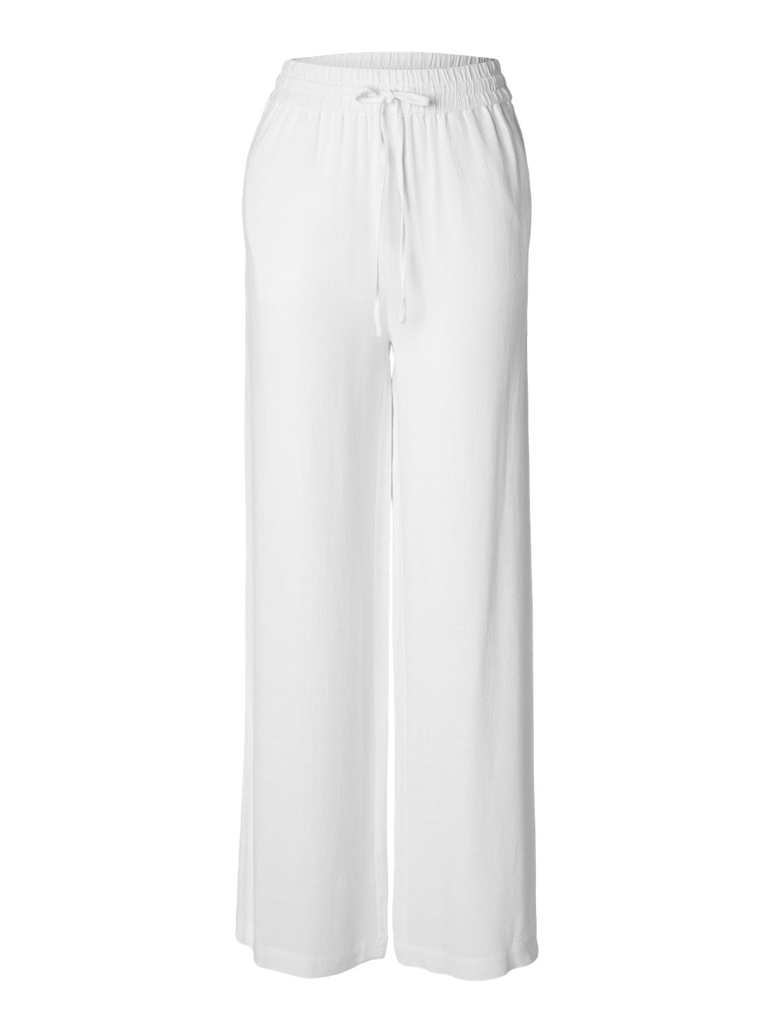Viva-Gulia Hw Long Linen Pant - Snow White