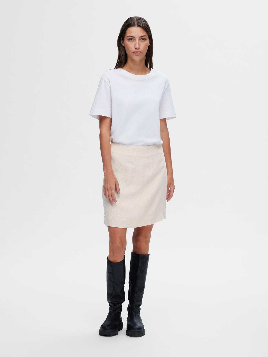 Viva Hw Short Skirt - Sandshell