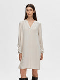 Viva Ls Short V-Neck Dress - Sandshell