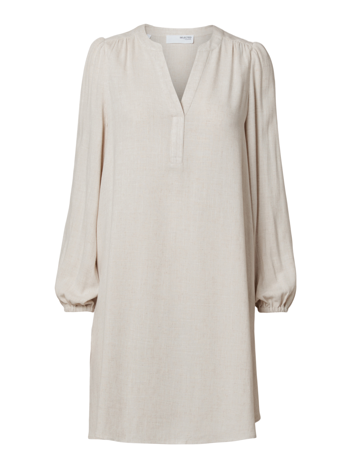Viva Ls Short V-Neck Dress - Sandshell