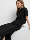 Viva Hw Ankle Skirt - Svart
