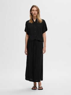 Viva Hw Ankle Skirt - Black
