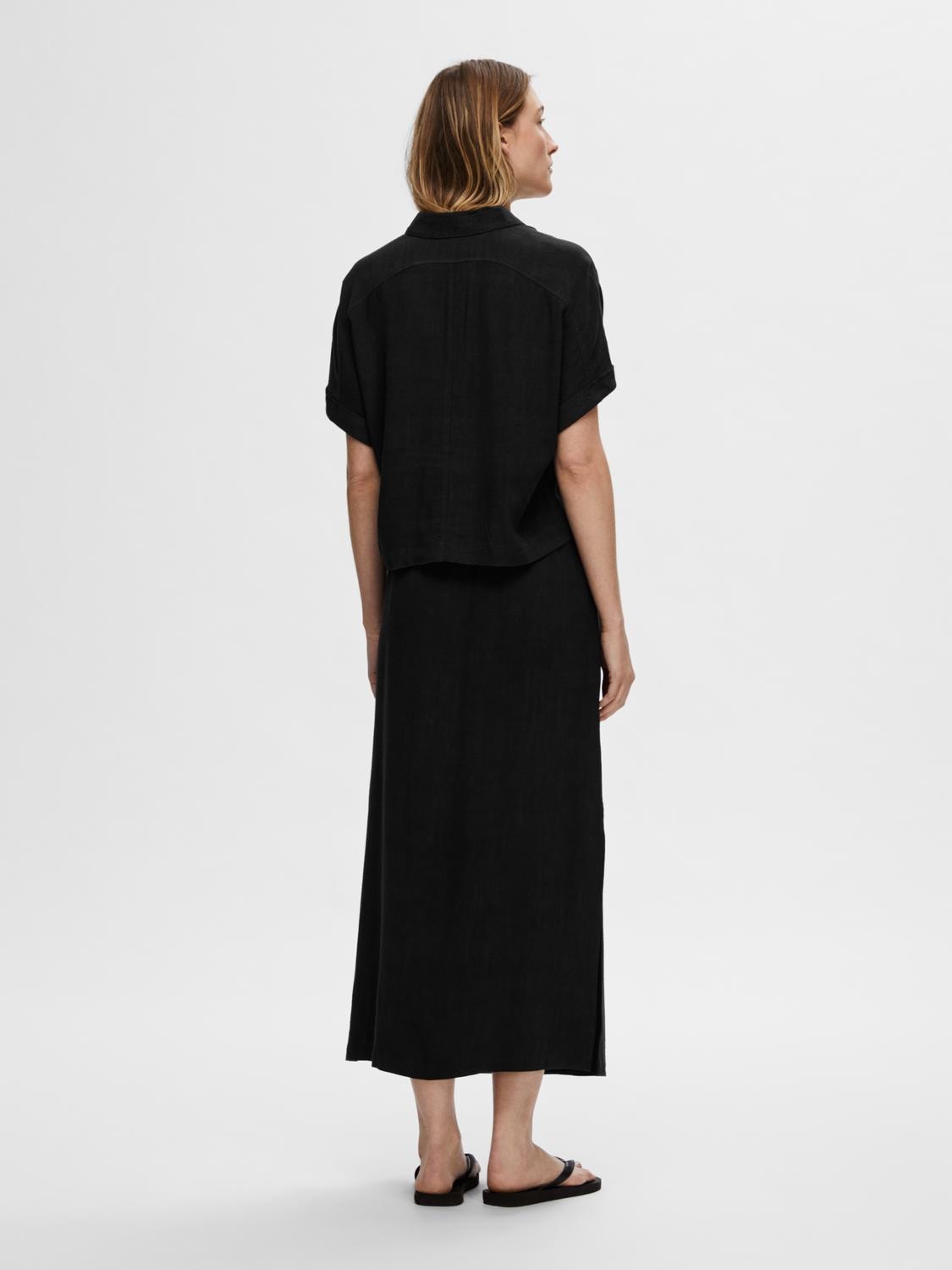 Viva Ss Cropped Shirt - Black