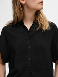 Viva Ss Cropped Shirt - Black