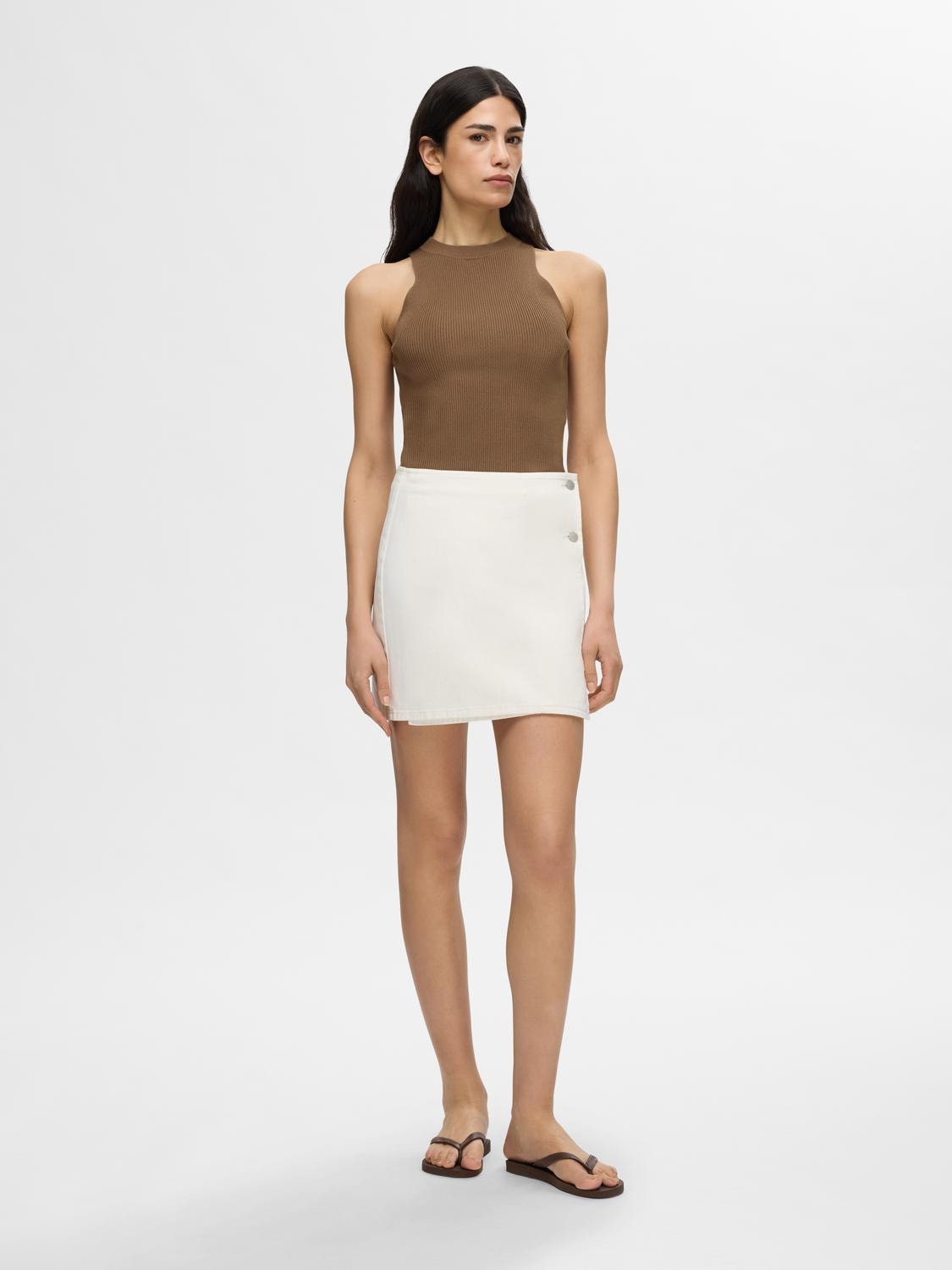 Solina Sl Knit Top B - Coca Mocha