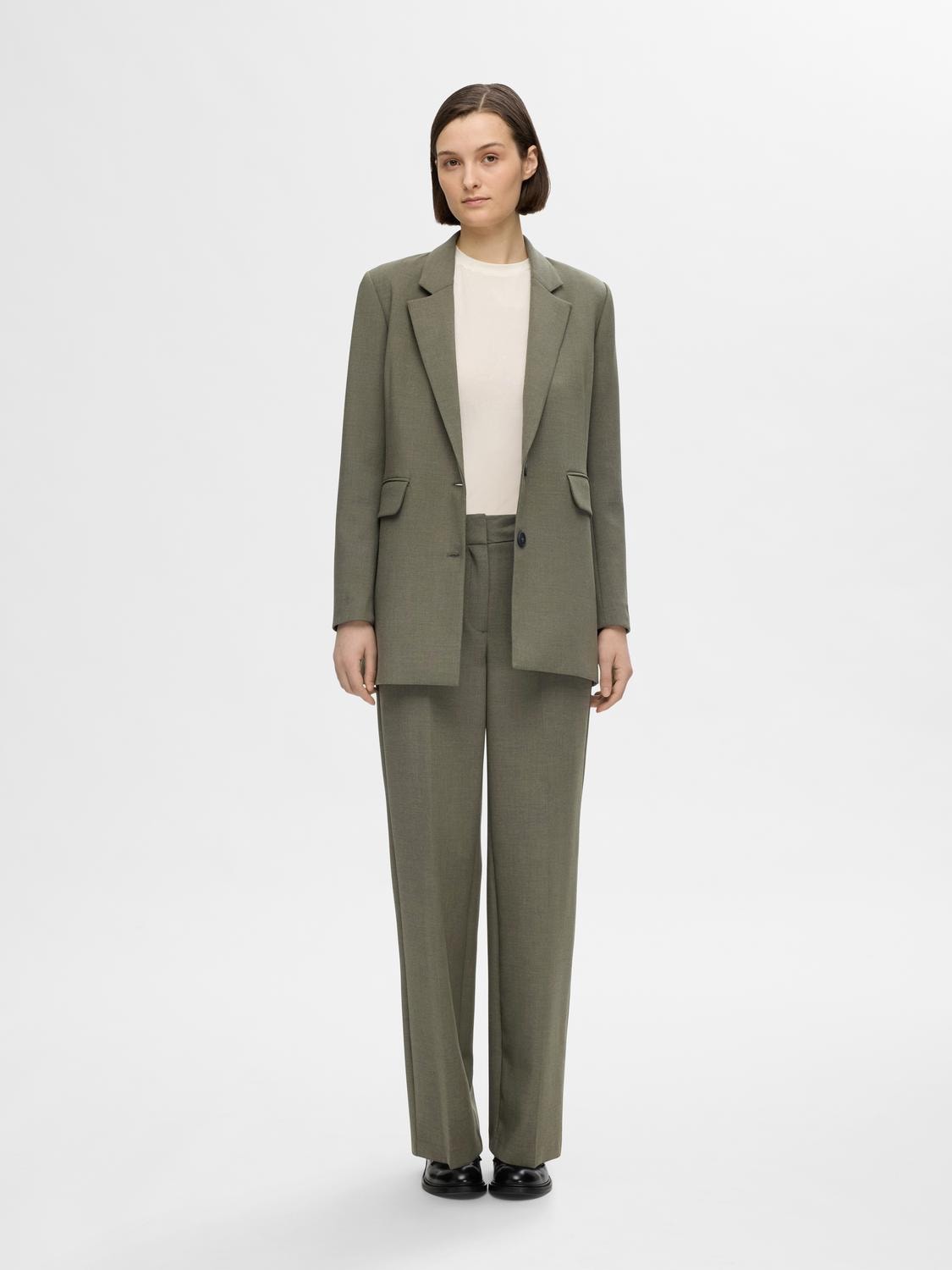 Rita Ls Relaxed Blazer - Kalamata Melange