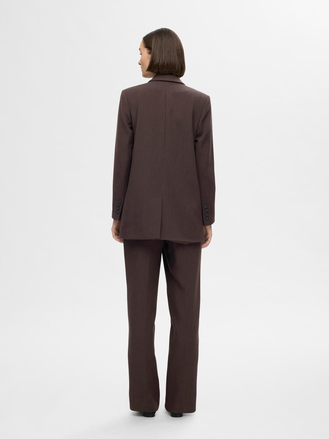 Rita LS Relaxed Blazer - Coffee Bean Melange