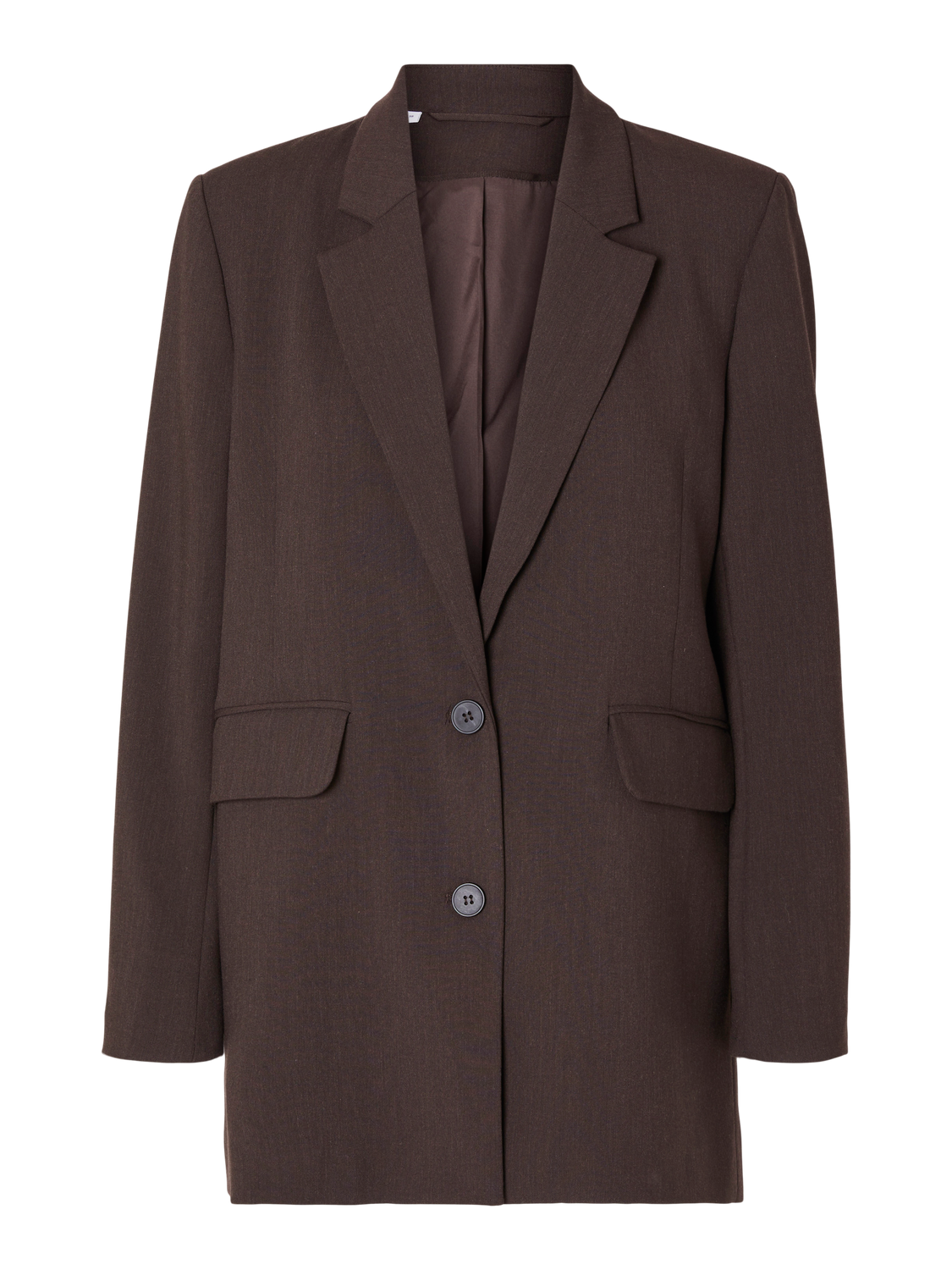Rita LS Relaxed Blazer - Coffee Bean Melange