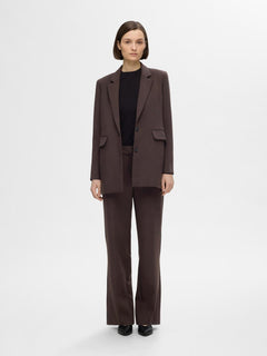 Rita LS Relaxed Blazer - Coffee Bean Melange