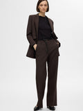Rita MW Wide Pant - Coffee Bean Melange
