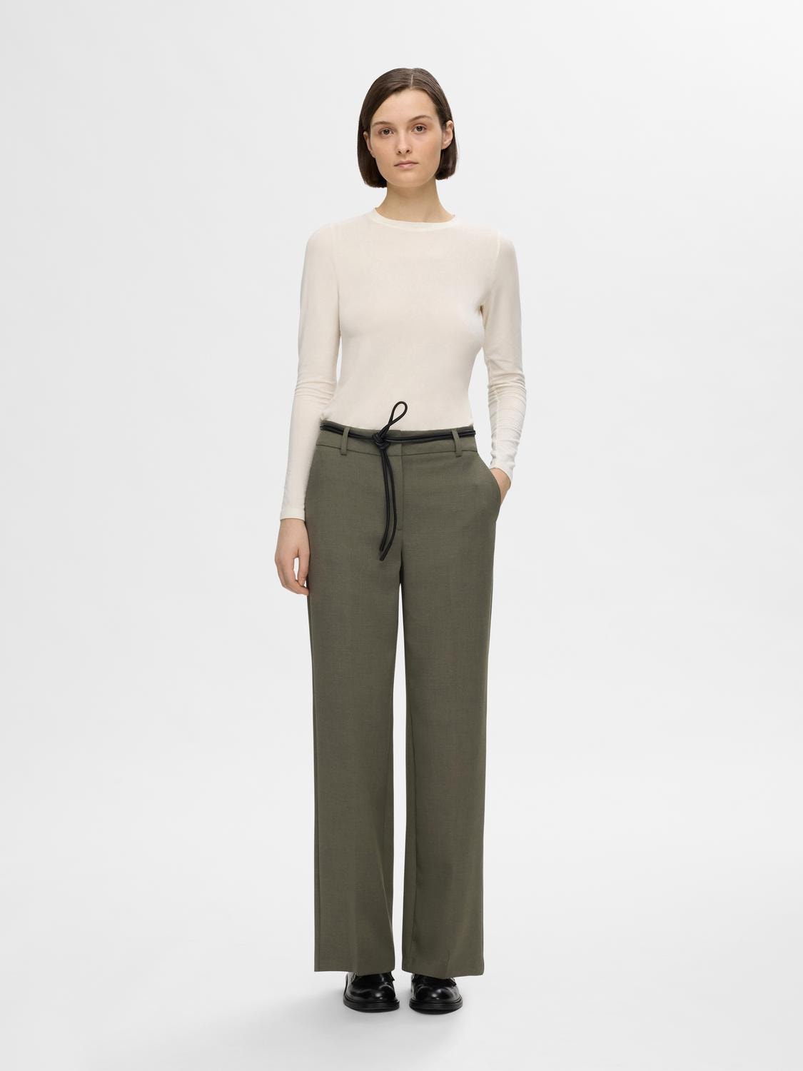 Rita Mw Wide Pant - Kalamata Melange